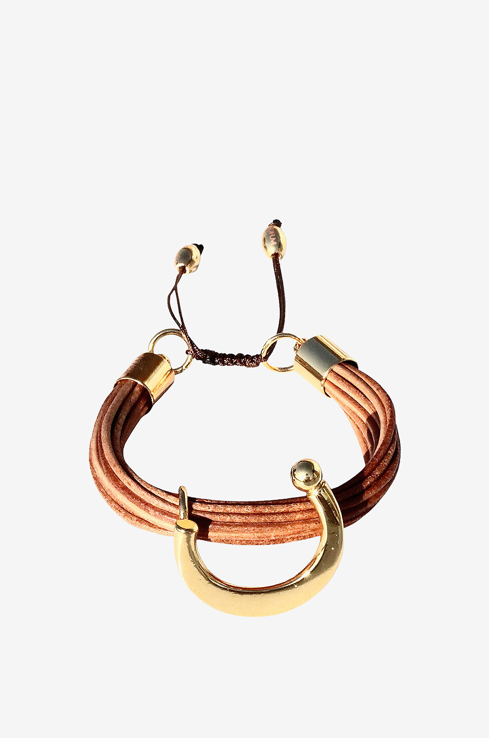 Armband aus Leder und Metall Arun