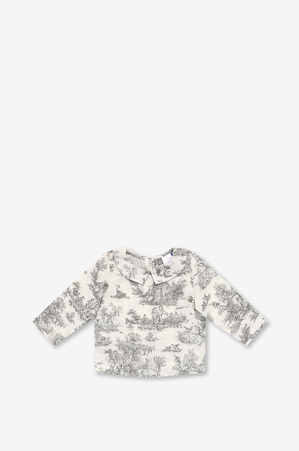 Célestin Toile de Jouy printed cotton baby shirt