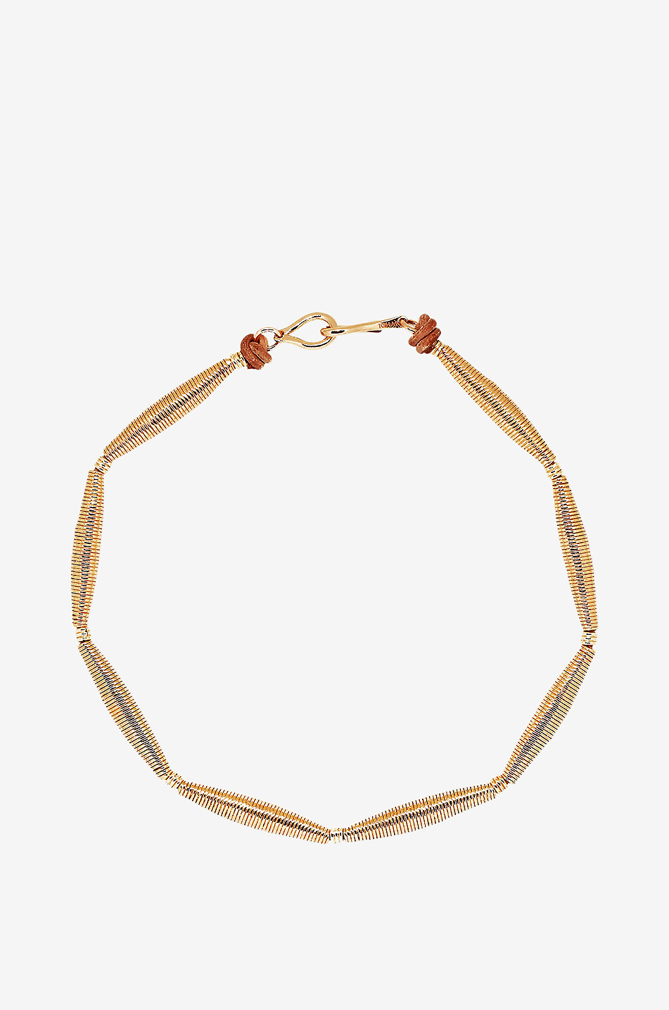 TOHUM Collier ras du cou texturé Savanna Punu II Femme DORE 1