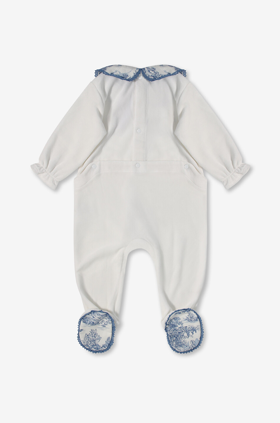 LES SONGES DE CELESTE Baby-Samt-Schlafanzug Céleste Bleu Baby BLAU 1