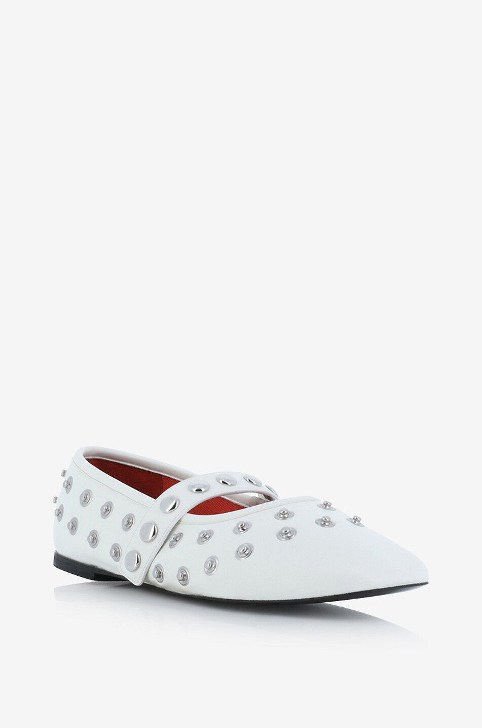 STELLA McCARTNEY Ryder 05 faux leather Mary Jane flats with snap buttons Women WHITE 1