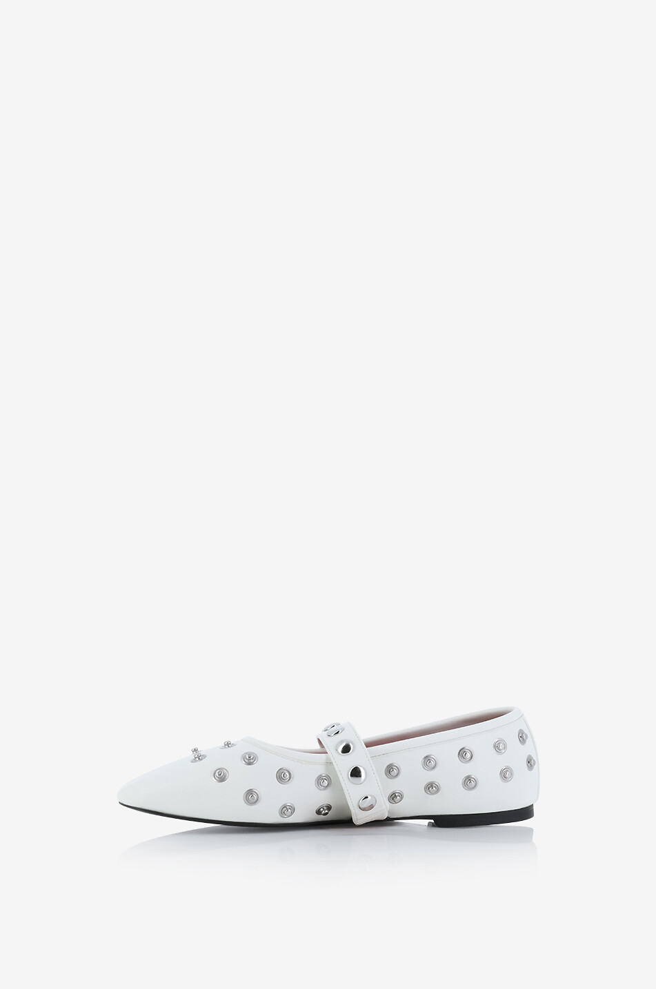 STELLA McCARTNEY Ryder 05 faux leather Mary Jane flats with snap buttons Women WHITE 3
