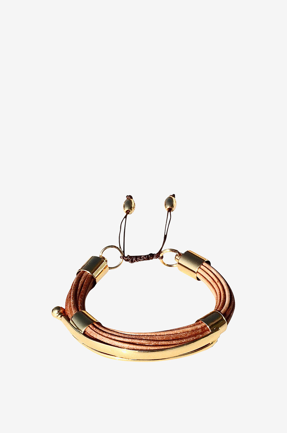 TOHUM Armband aus Leder und Metall Nile Damen BEIGE 1