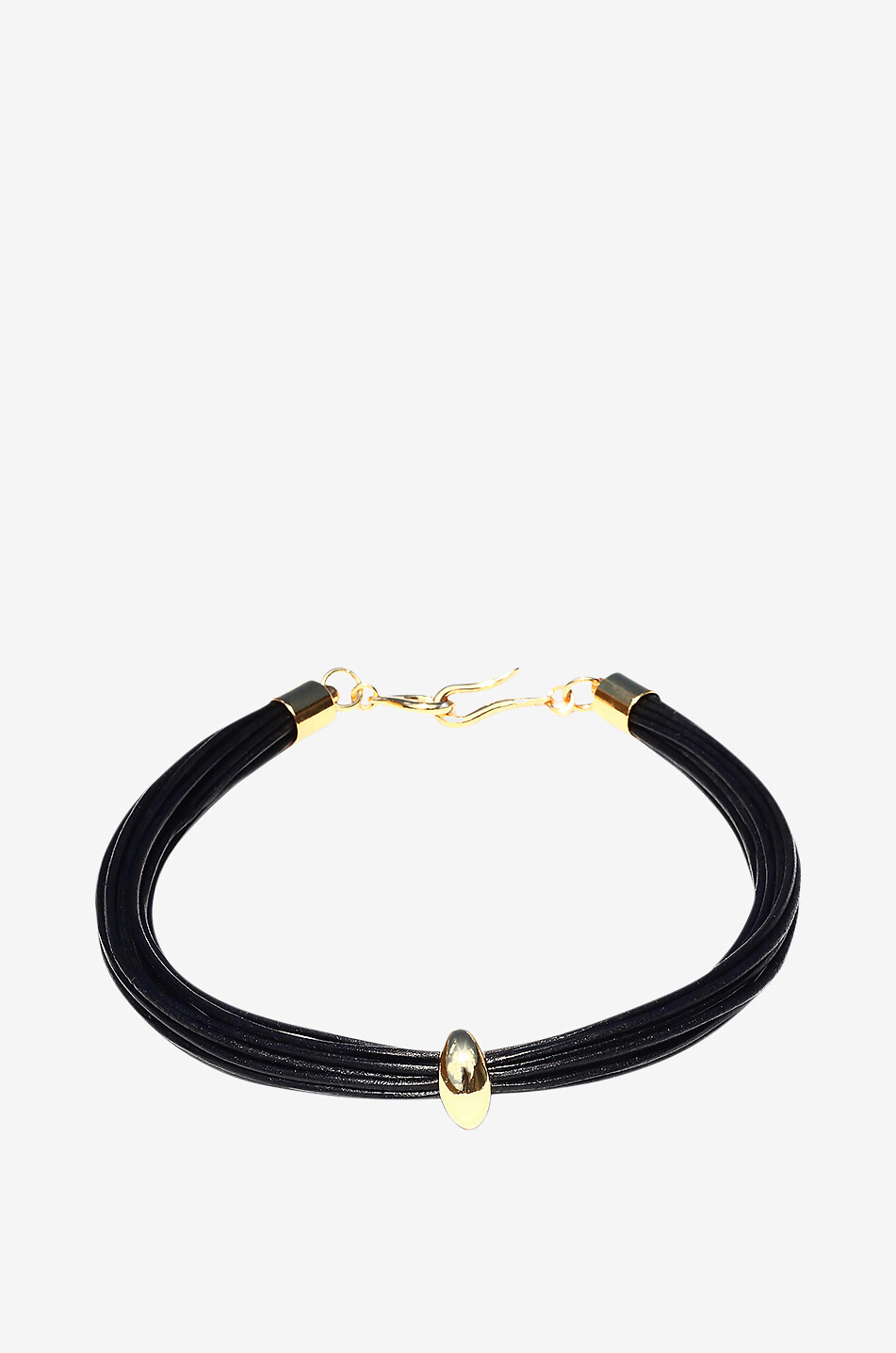 TOHUM Collier ras du cou en cuir Mali Femme NOIR 1