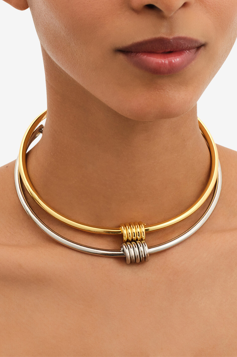 TOHUM Dunya Apia stiff necklace Women SILVER 3