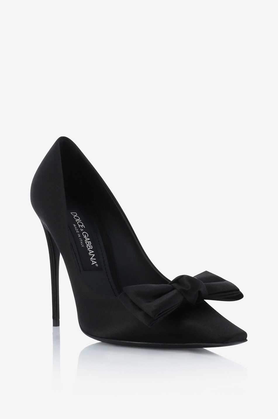 Mun 105 satin pumps with bows - DOLCE & GABBANA - BLACK Mun 105 satin pumps with bows - DOLCE & GABBANA - BLACK
