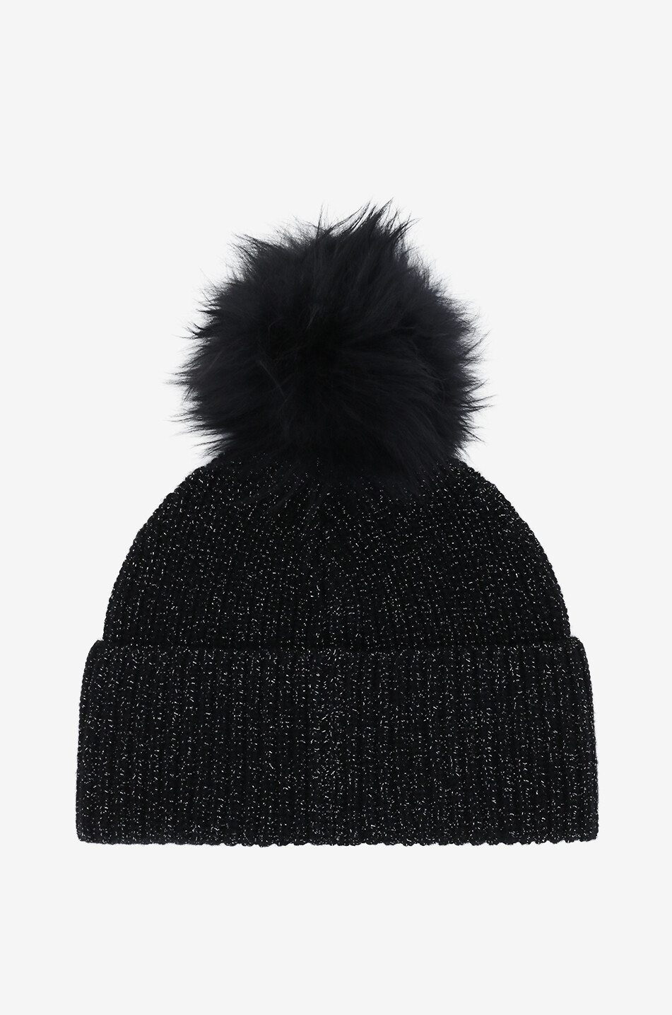NIMA Bonnet en laine mérinos et viscose Femme NOIR 2