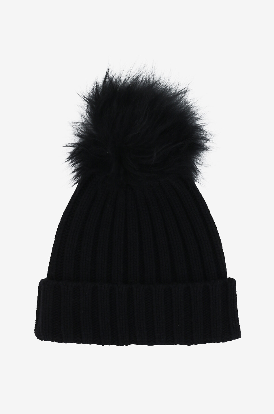 NIMA Mütze mit Bommel Damen SCHWARZ 2