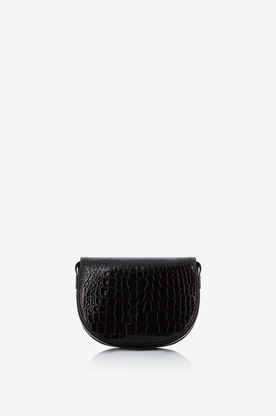 TOM FORD Umhängetasche aus Leder in Kroko-Optik Wallis Damen DUNKELBRAUN 2