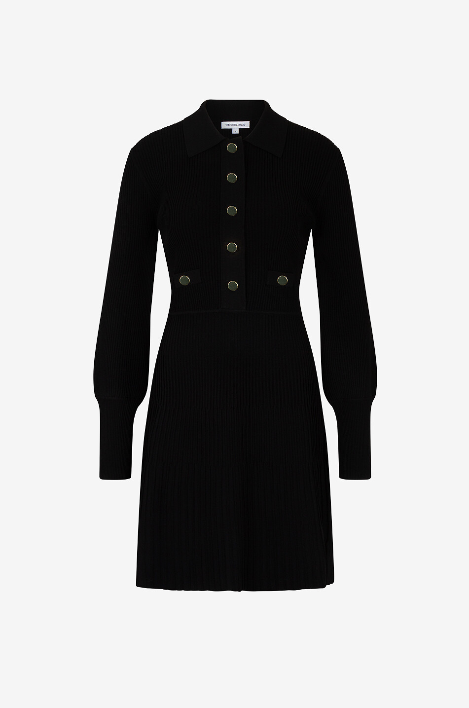 VERONICA BEARD Minikleid aus Rippstrick Lauper Damen SCHWARZ 1