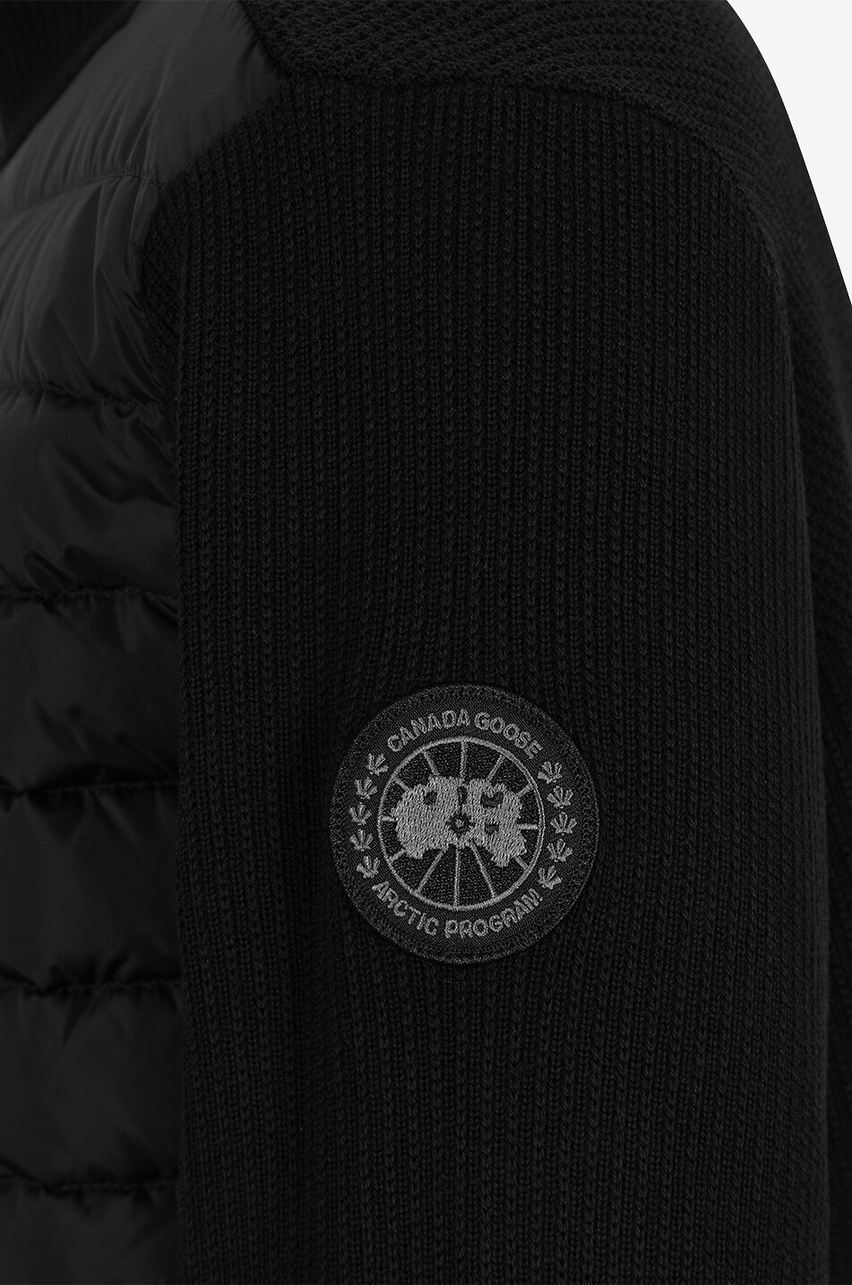 HyBridge Black Label knit and down cardigan