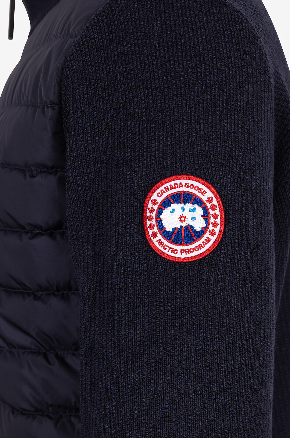 Cardigan aus Strick mit Daunenteilen HyBridge