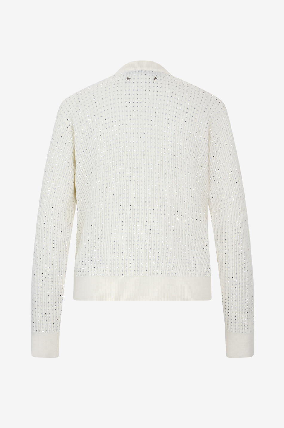 GOLDEN GOOSE Crystal-adorned wool jumper Women EGGSHELL 2