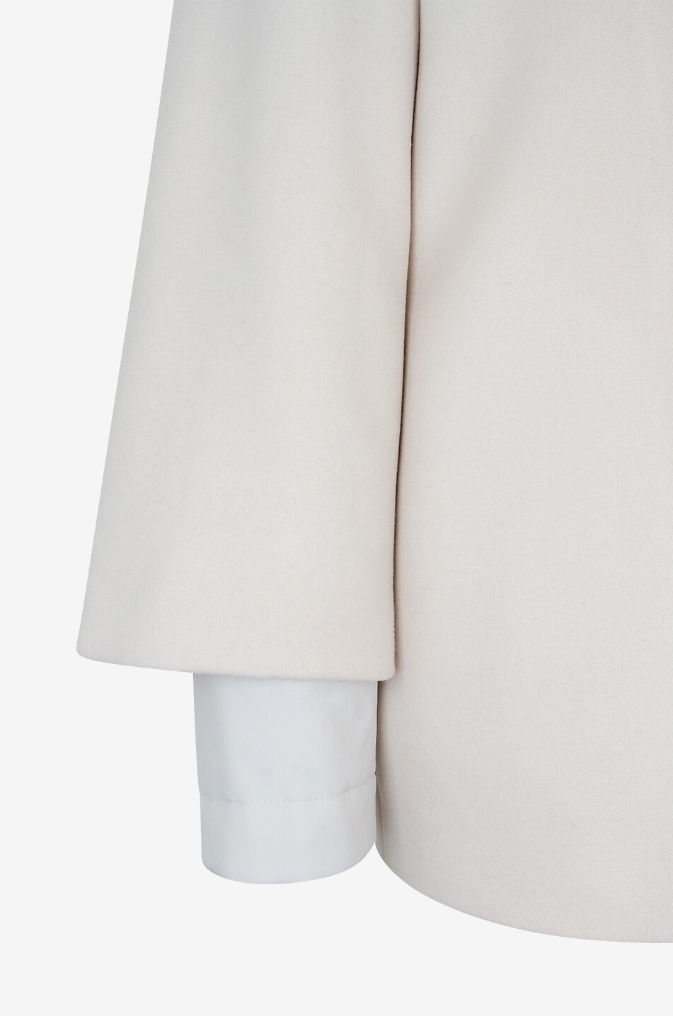 AKRIS PUNTO Mantel aus Wollmischgewebe Damen Hellbeige 3