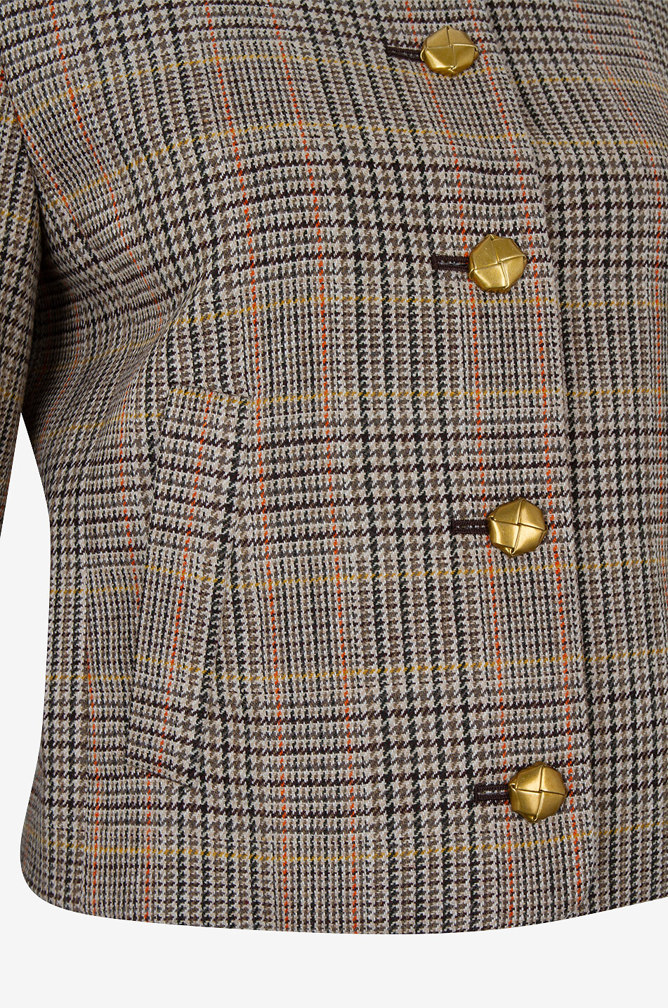 Andrea check wool blend jacket