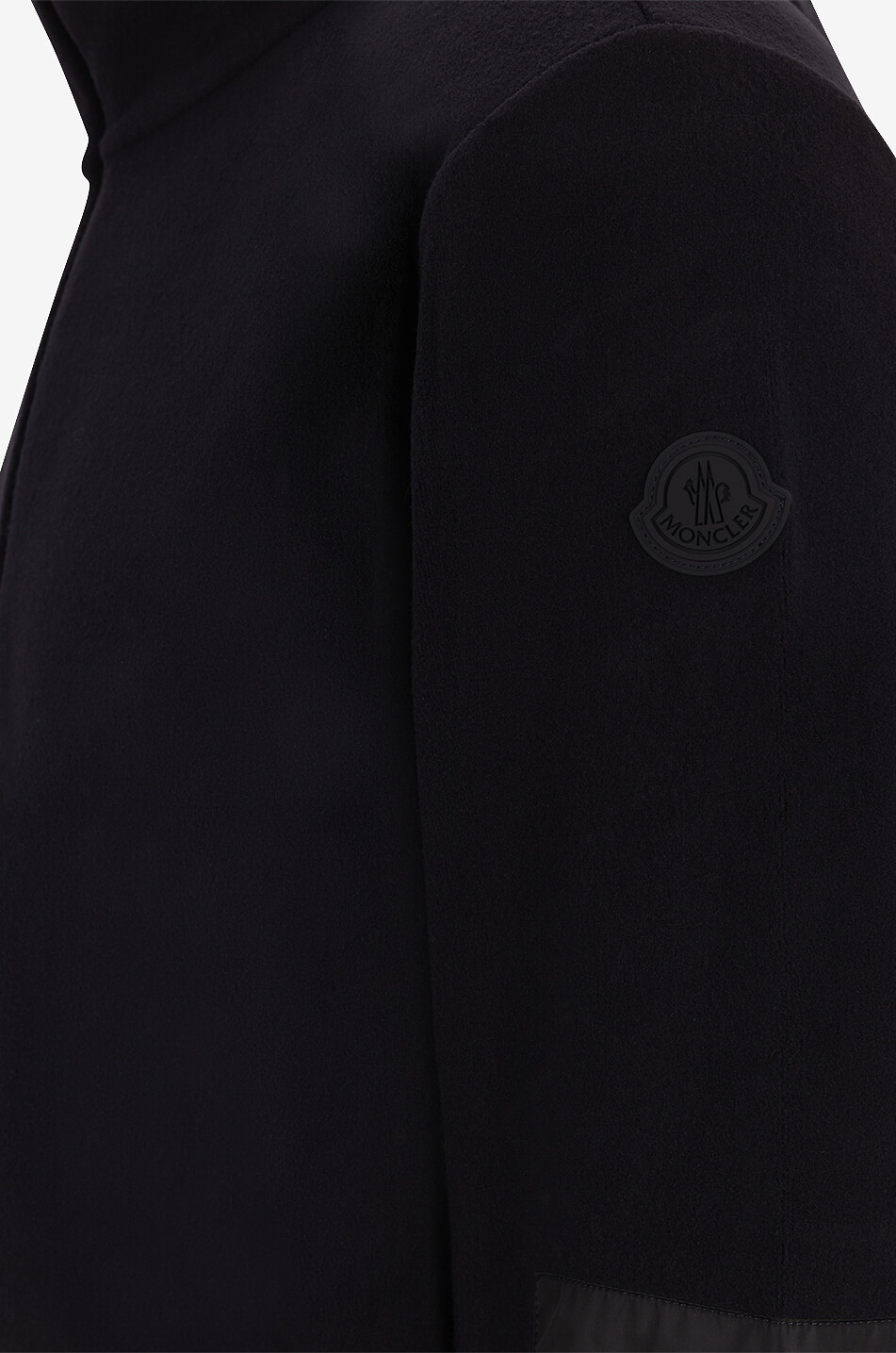 MONCLER Sweat-shirt à capuche en polaire en nylon Matt Black Homme NOIR 3