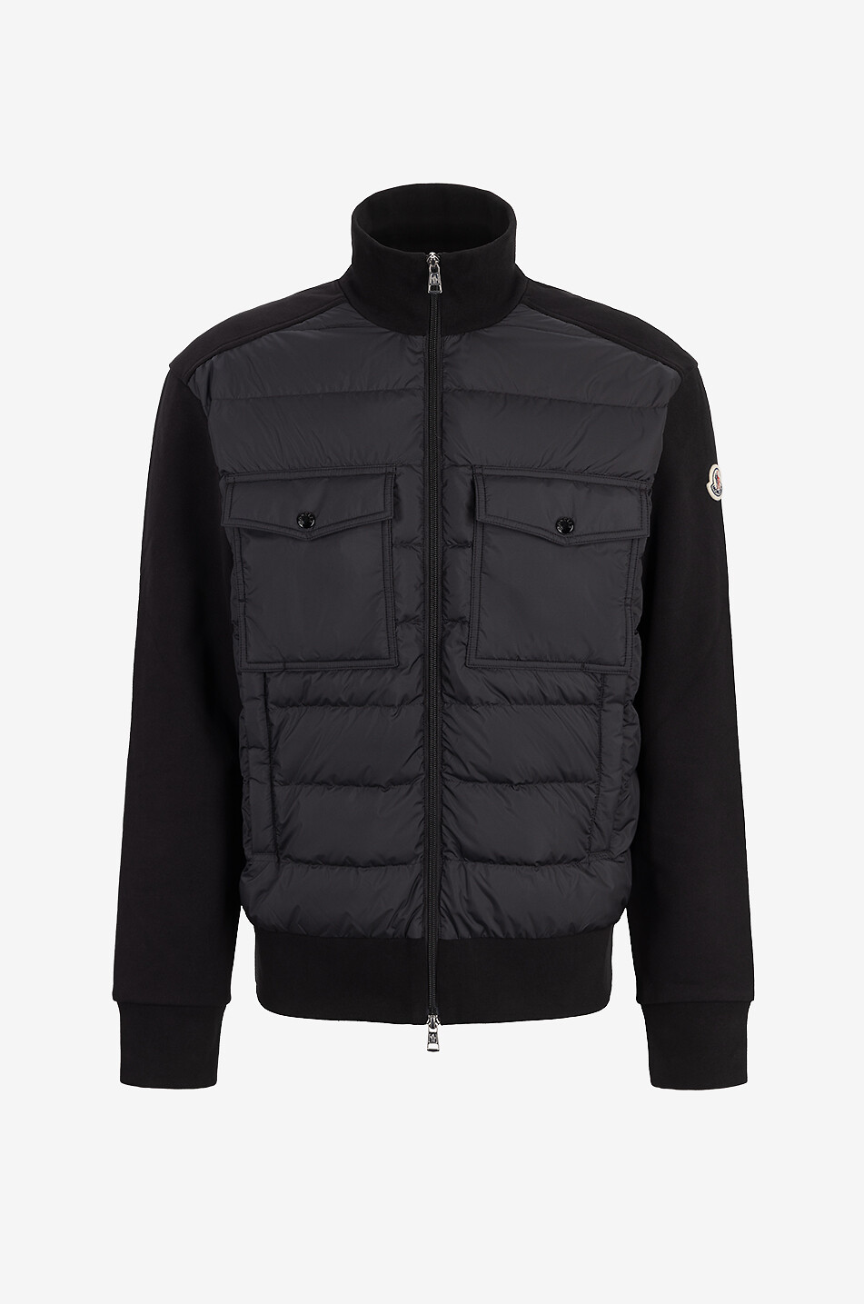 Sweatjacke mit Dauneneinsätzen