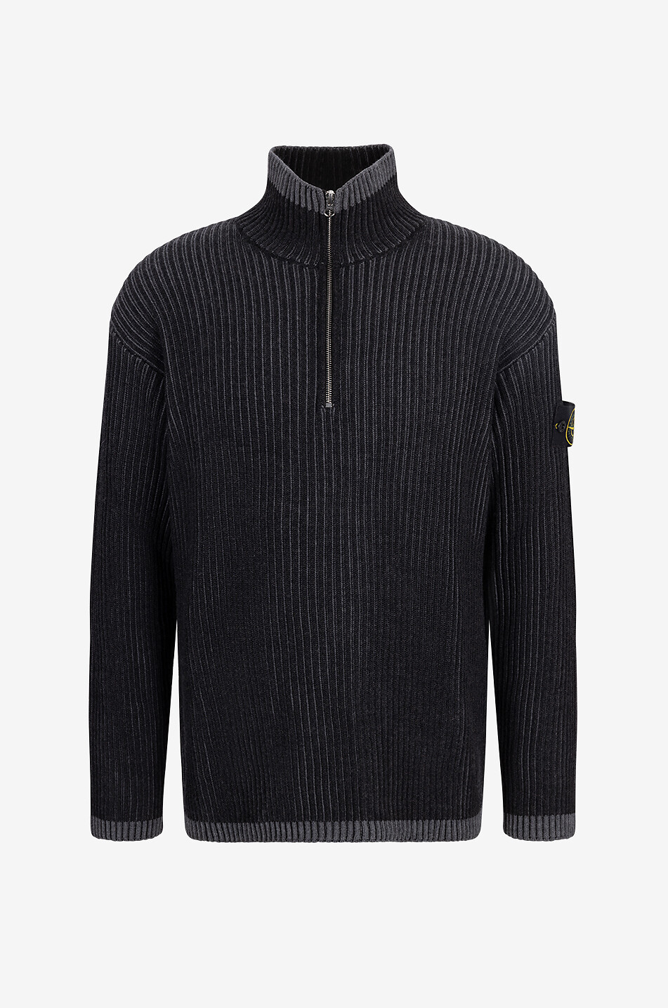 Pull côtelé à col montant zippé 516C1 Vanisé