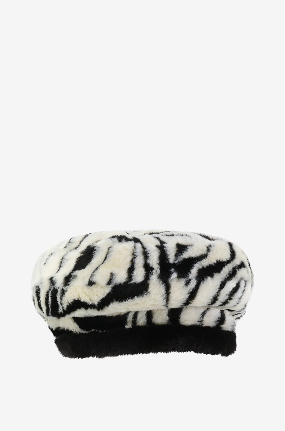 GREVI Zebra patterned faux fur hat Women MULTI COLOURED 2