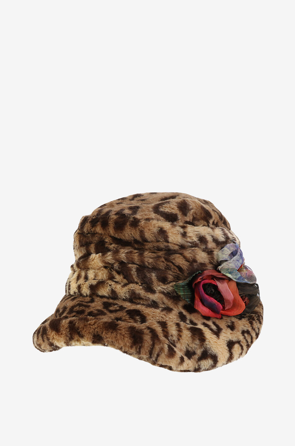 GREVI Chapeau cloche motif léopard à fleur Femme MULTICOLORE 2