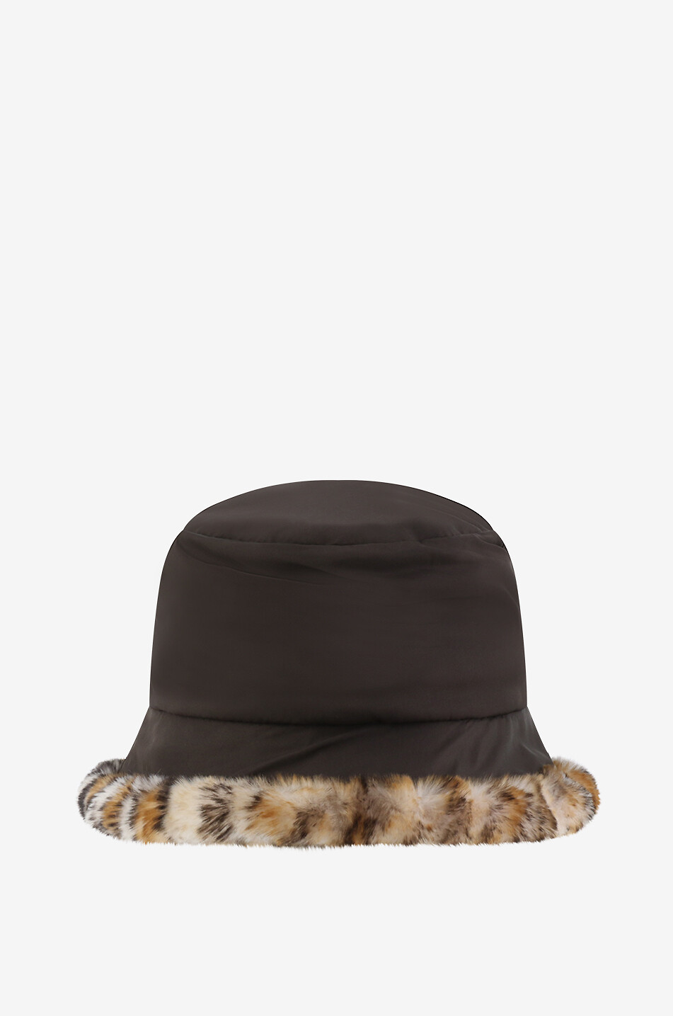 GREVI Reversible bi-material cloche hat Women BROWN 1