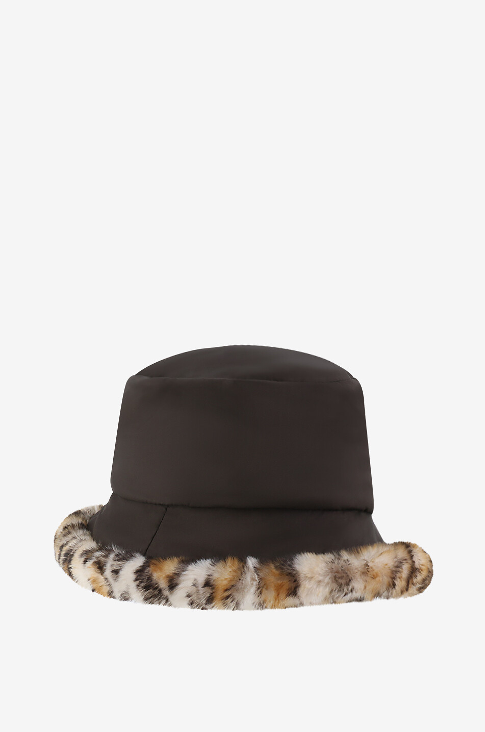 GREVI Reversible bi-material cloche hat Women BROWN 2
