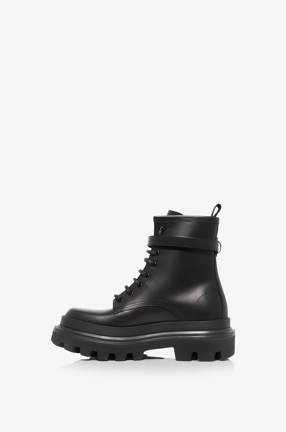 DOLCE & GABBANA Bottines à lacets en cuir lisse D Snk Trek Solid 40 Femme NOIR 3