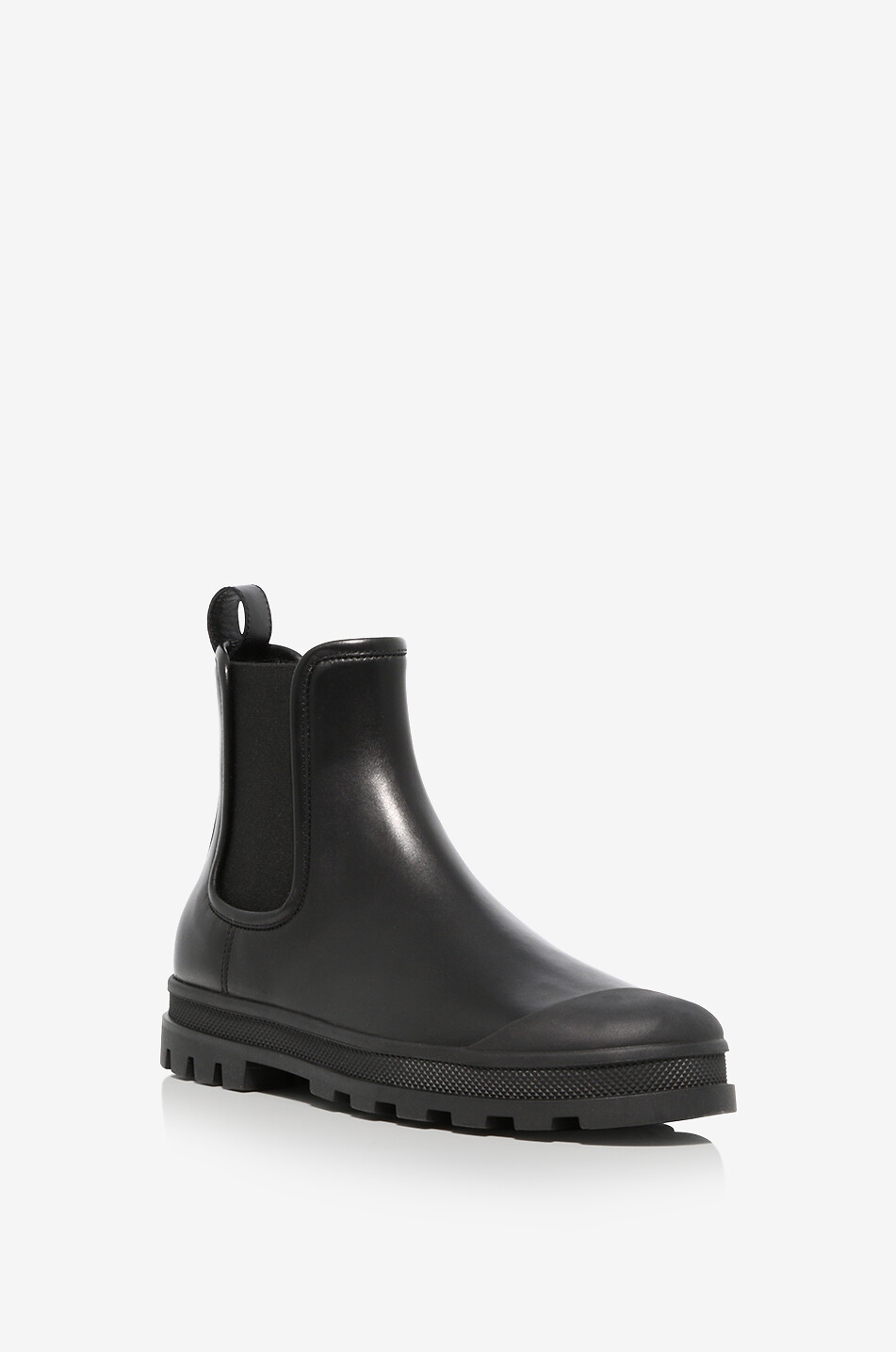 Black rubber chelsea boots on sale