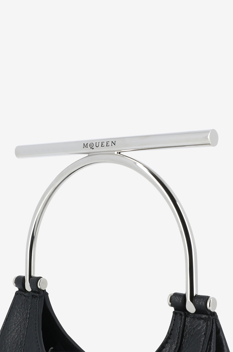 Cross-Bar Mini grained leather handbag - ALEXANDER McQUEEN - BLACK