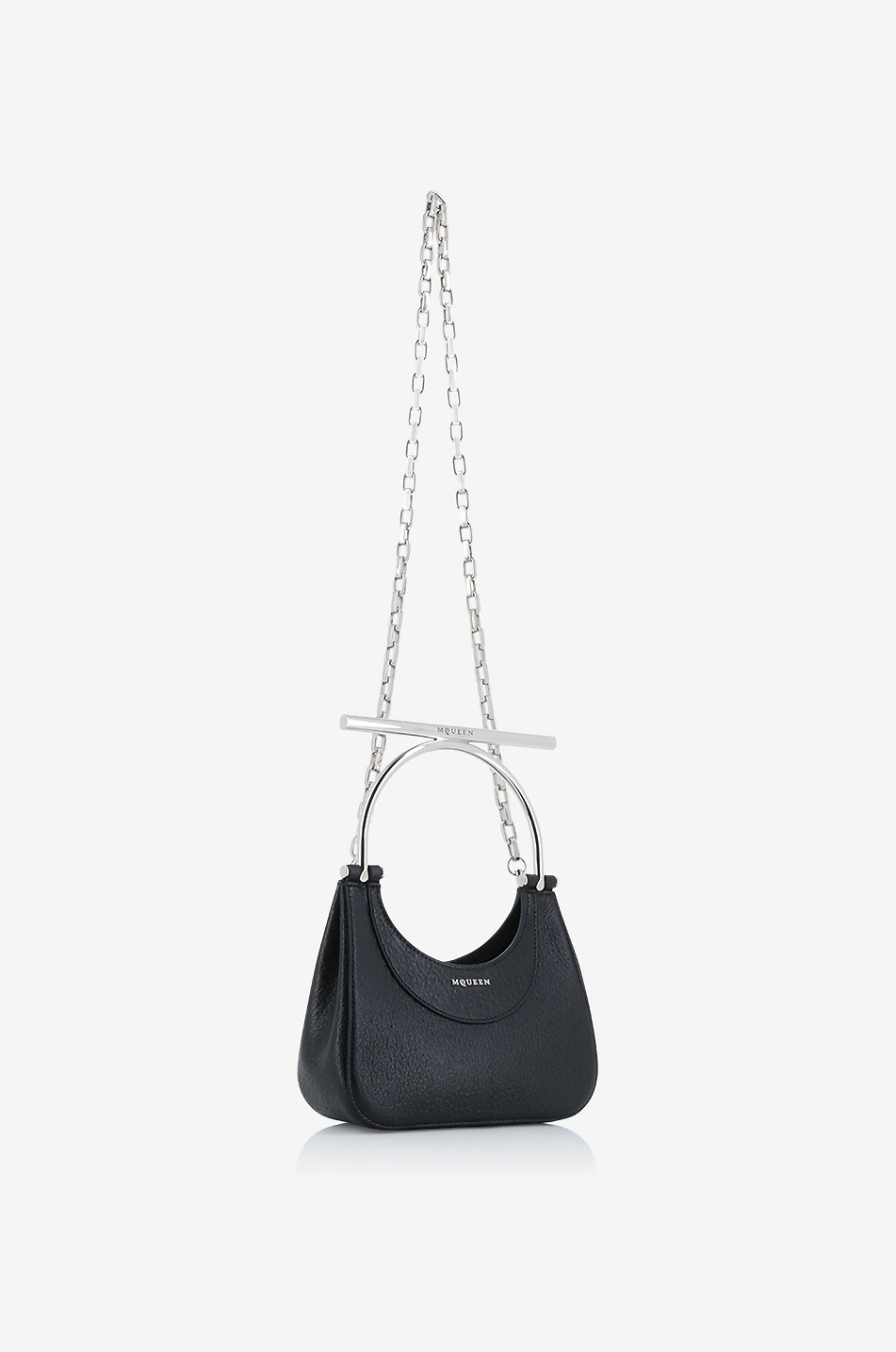 ALEXANDER McQUEEN Sac à main en cuir grainé Cross-Bar Mini Femme NOIR 5