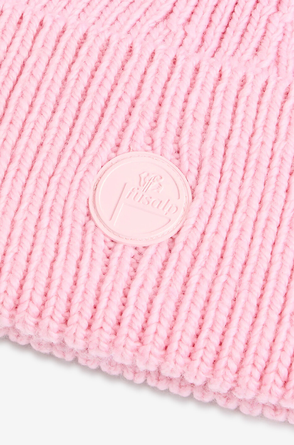 FUSALP Bonnet côtelé en laine Knit Beanie Homme ROSE CLAIR 3