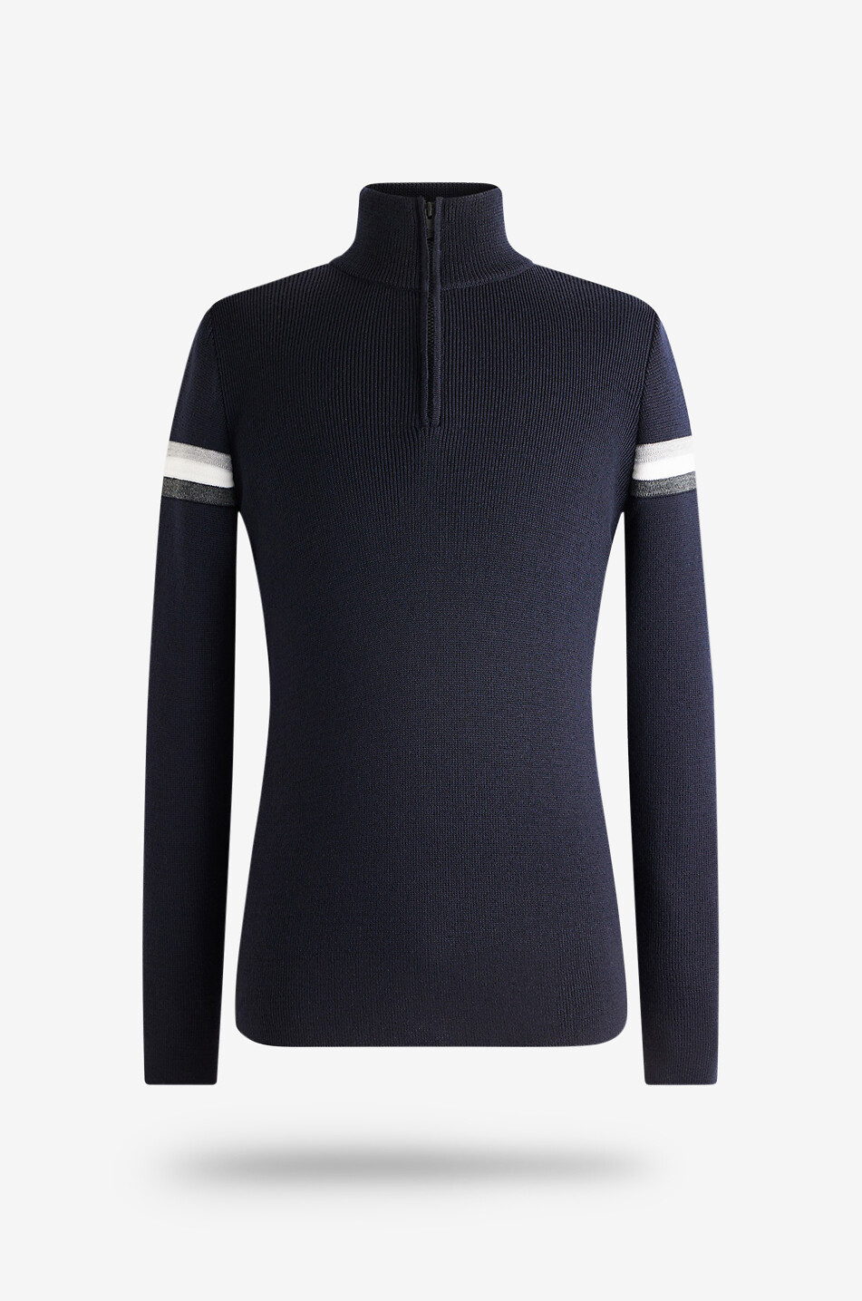 Wengen IV half-zip stand-up collar wool jumper