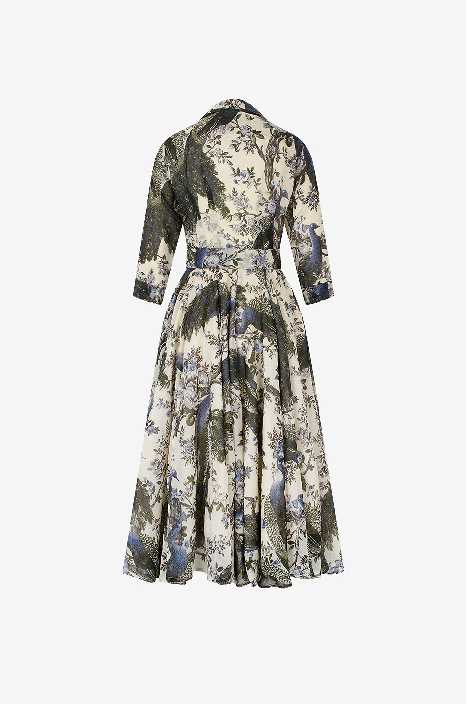 Robe chemise midi en laine Aster Belvedere Peacock