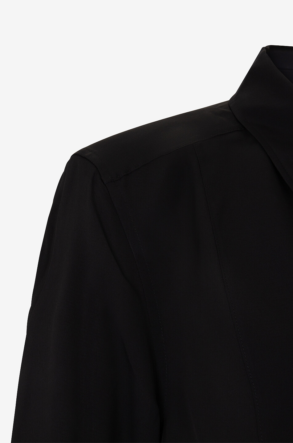 THE FRANKIE SHOP Sophie acetate and silk long-sleeved shirt Women BLACK 3