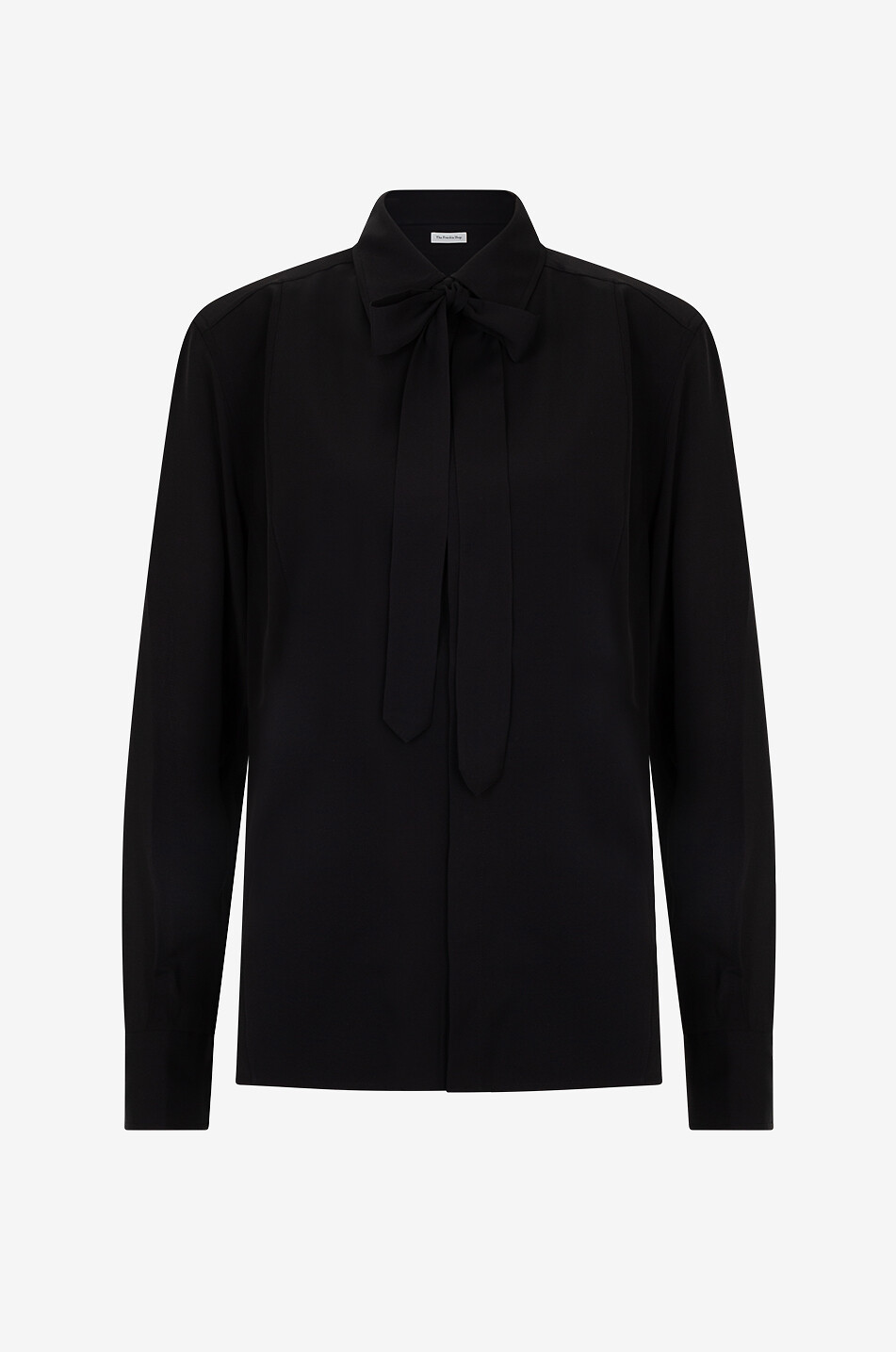 THE FRANKIE SHOP Sophie acetate and silk long-sleeved shirt Women BLACK 1