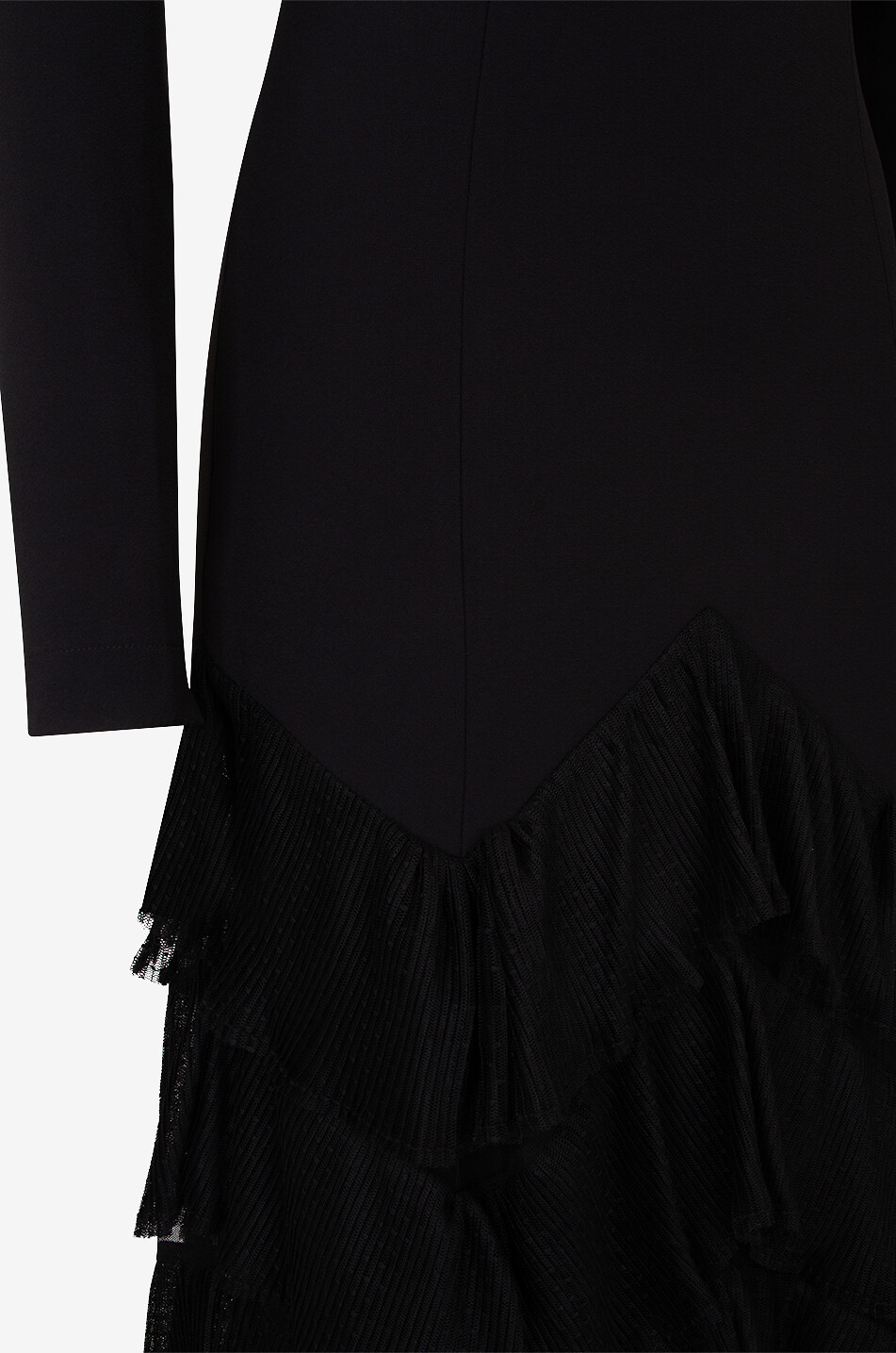 Robe longue à volants étagés