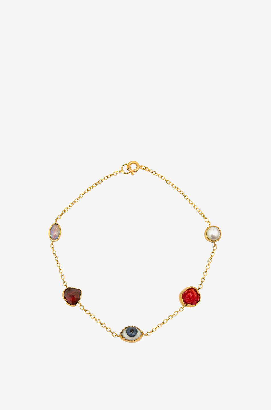 Goldenes Armband mit Blüte Five Mini Charm