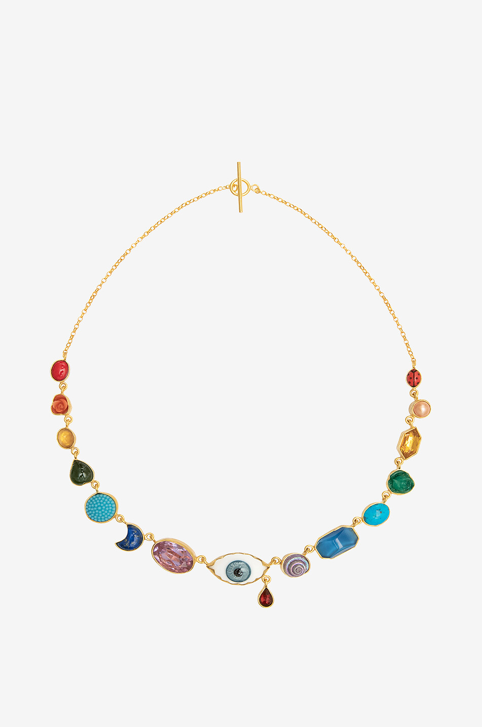 GRAINNE MORTON Rainbow Eye Tardrop Charm necklace Women MULTI COLOURED 1