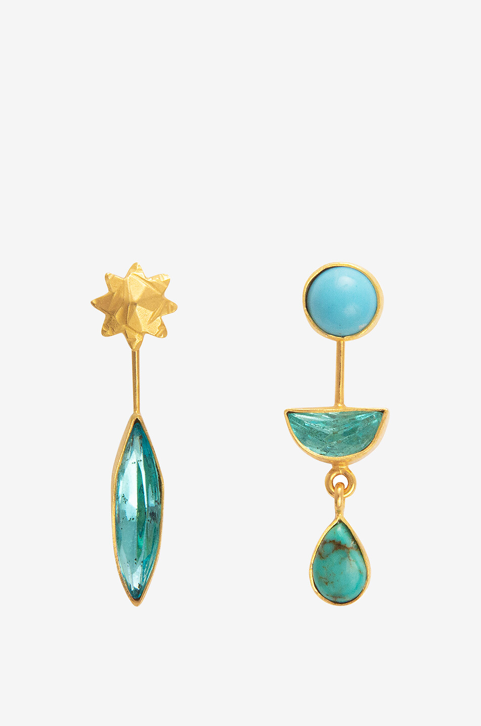 GRAINNE MORTON Ohrringe mit Türkis Detachable Victorian Drop Damen BLAU 1