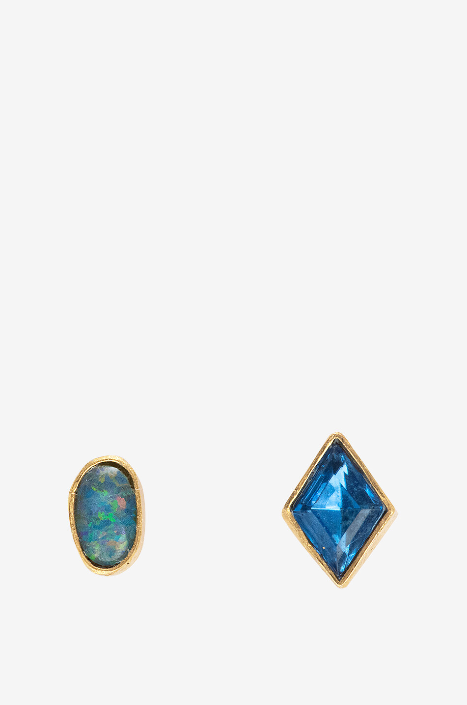 GRAINNE MORTON Ohrstecker mit Opal und Strass Mismatched Damen BLAU 1