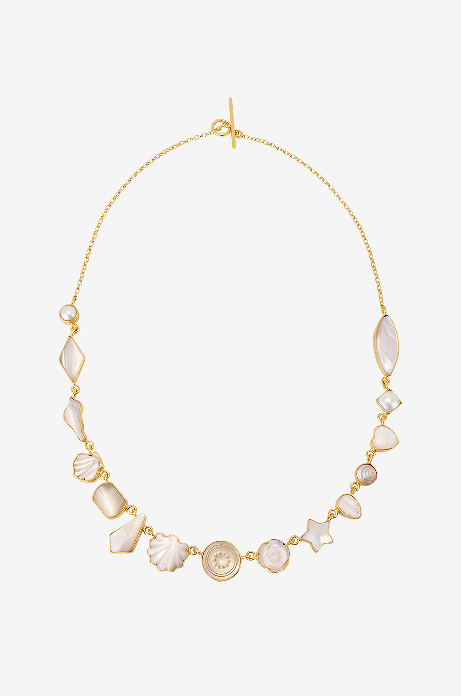 GRAINNE MORTON Pearl & Shell charm necklace Women WHITE 1