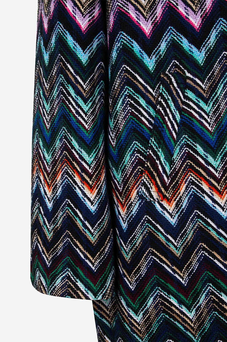 Oversize-Jacquard-Strickmantel mit Fischgräten