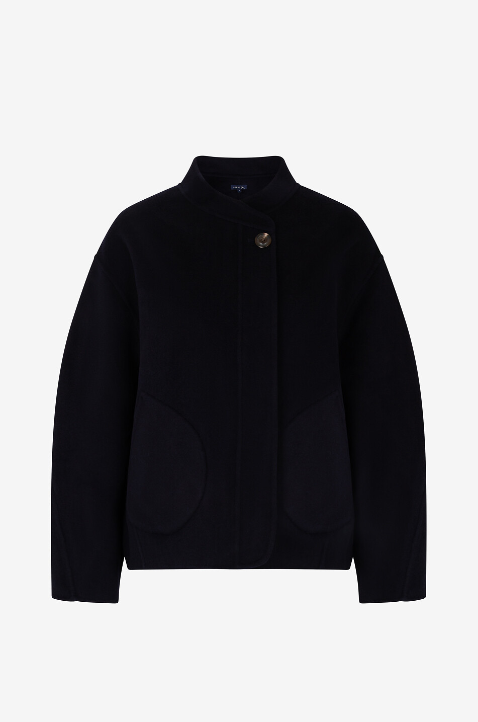 SOEUR Windsor asymmetric wool coat Women DARK BLUE 1