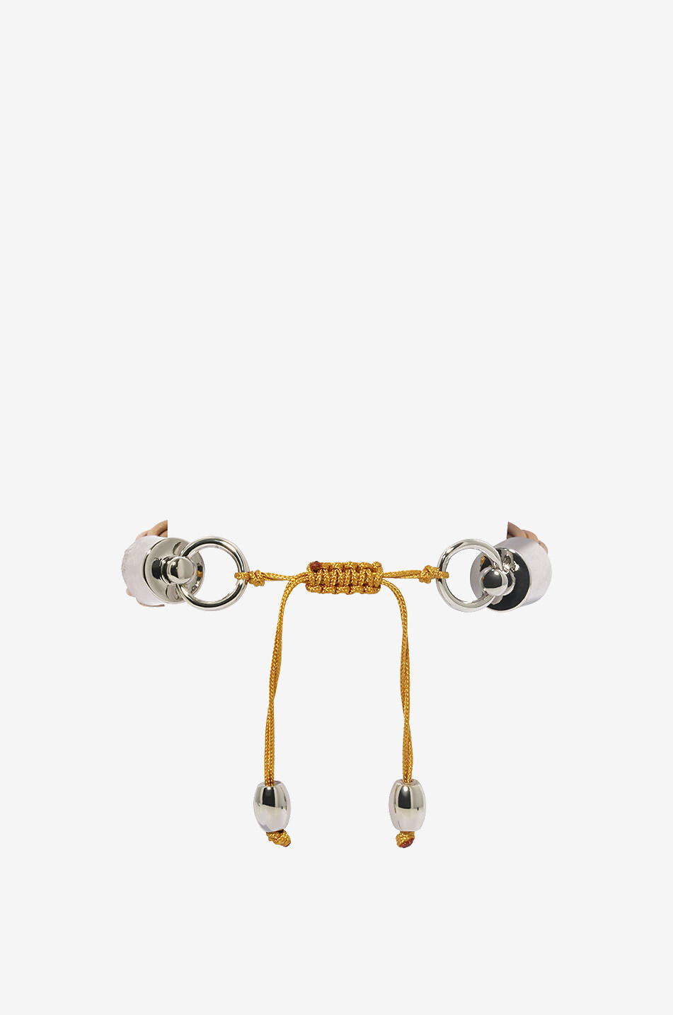 TOHUM Armband aus Leder und silbernem Metall Mali Damen GOLDEN 2