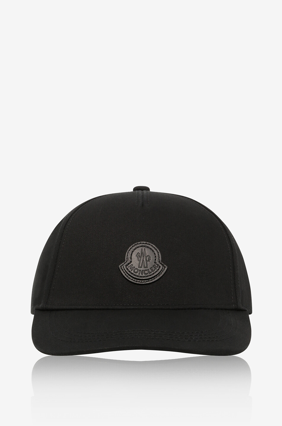 Leather logo patch adorned gabardine baseball cap MONCLER Bongenie