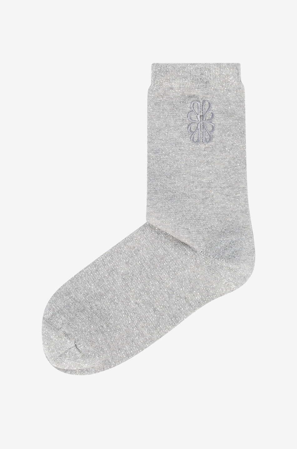 BALZAC PARIS Chaussettes en coton et lurex Tobby Femme ARGENT 1