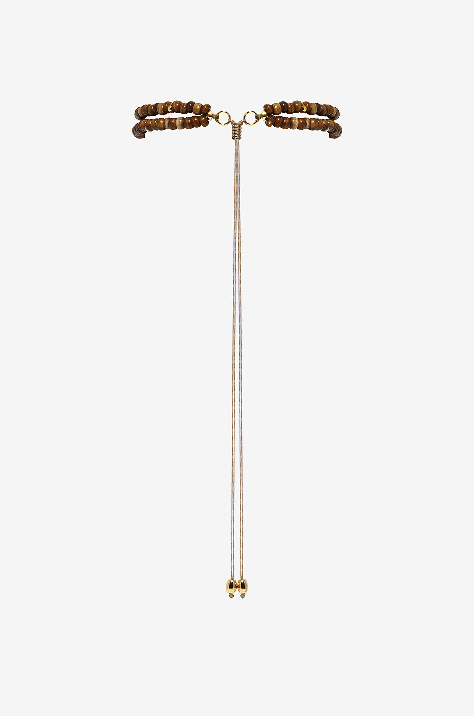 TOHUM Collier en perles de bois Mali Beaded Femme BEIGE 2