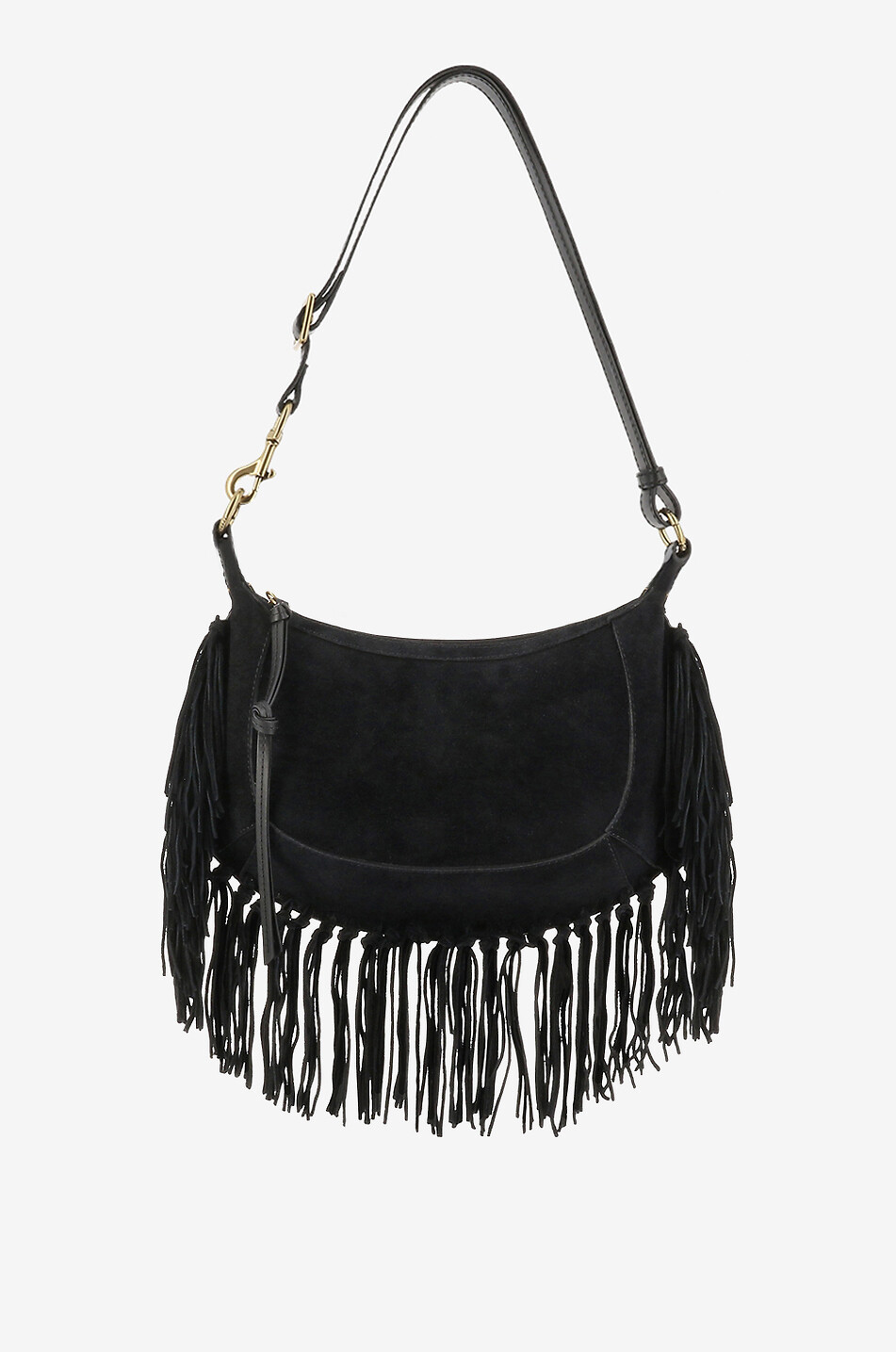 Sac porté épaule en daim à franges Oskan Moon