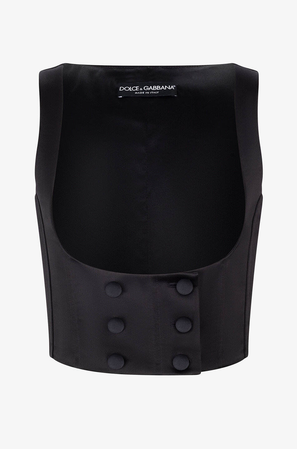DOLCE & GABBANA Duchesse silk smoking waistcoat Women BLACK 1