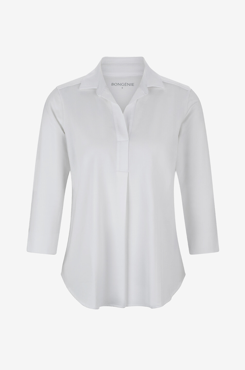 BONGENIE Cotton blend shirt Women WHITE 1